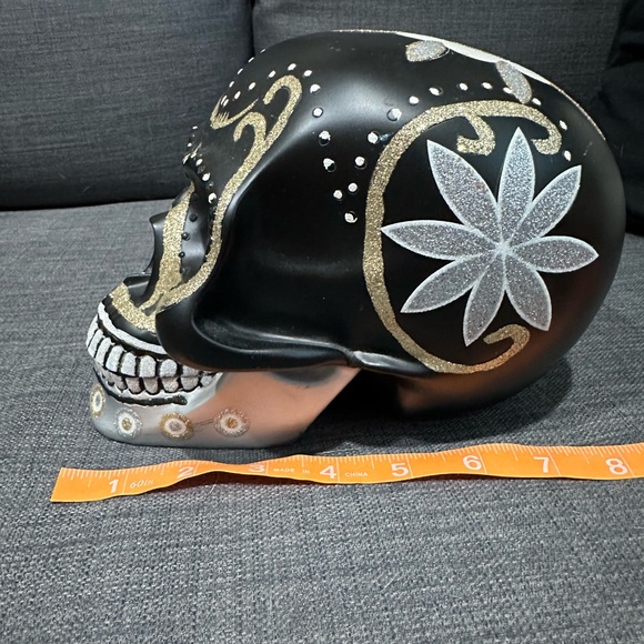 Black glittered skull - Picture 4 of 4